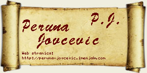 Peruna Jovčević vizit kartica